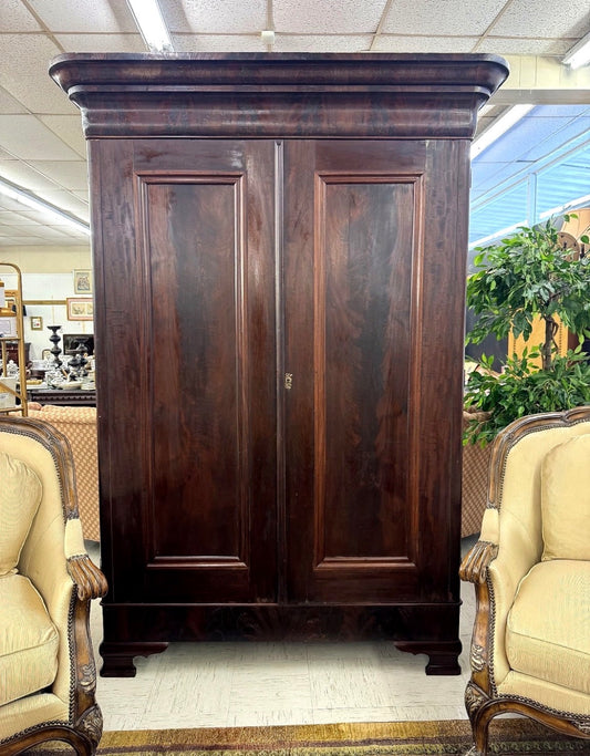 Antique Empire Mahogany Armoire