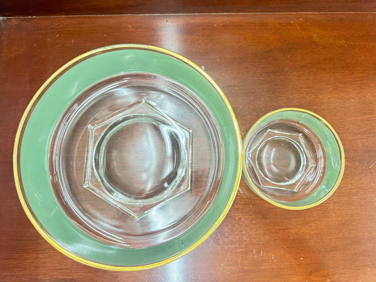 Mid-century modern chip and dip bowls