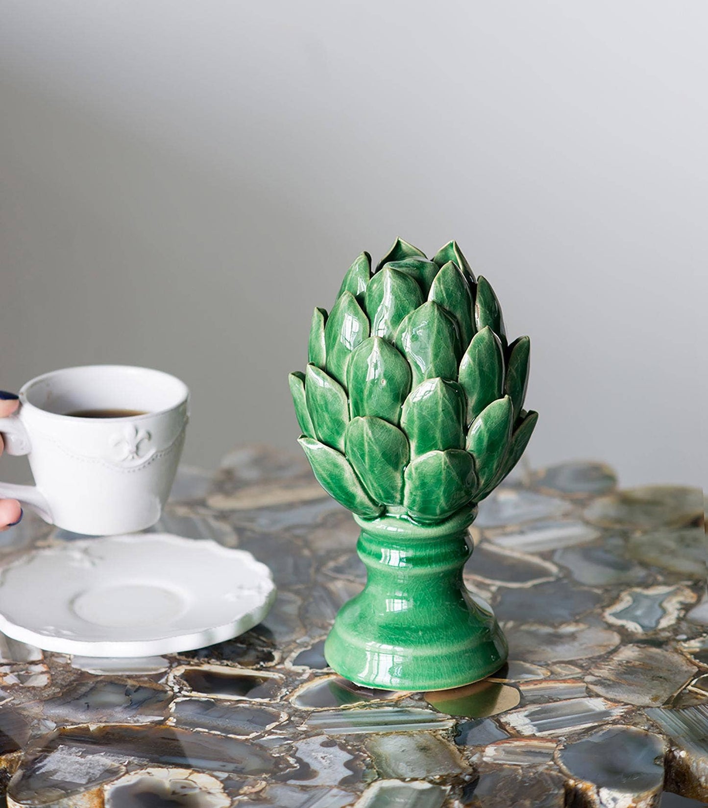 D4x7.5" Blooming Artichoke Accent, Small - Green