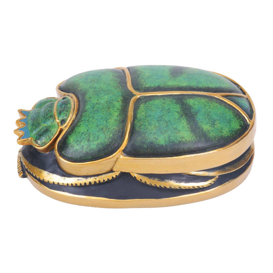 Egyptian Green & Gold Scarab