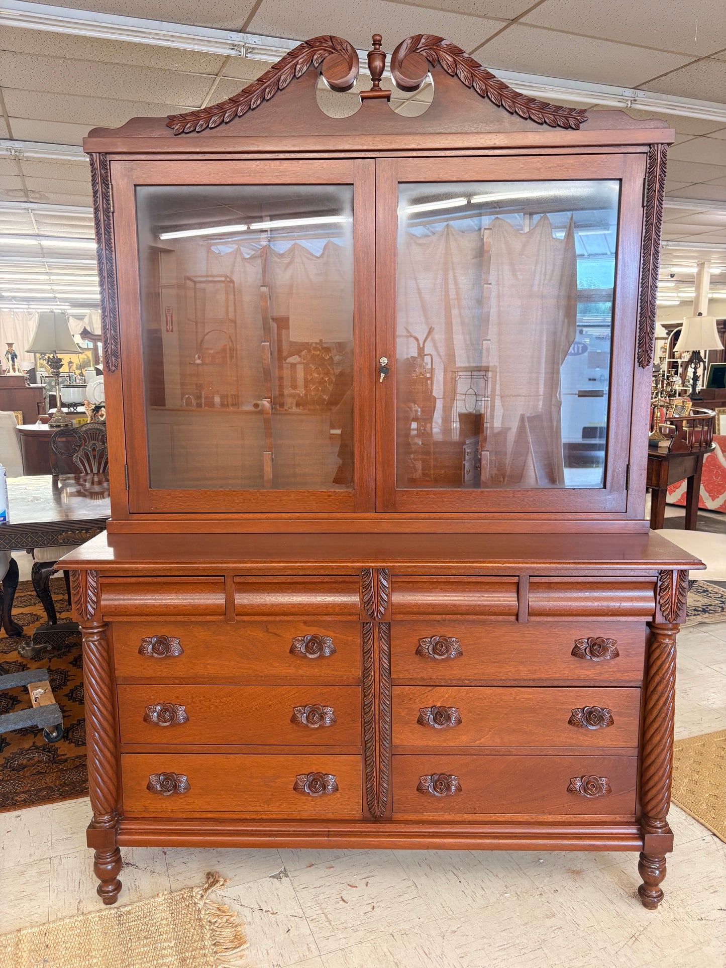 Traditional Cherry Gun Cabinet