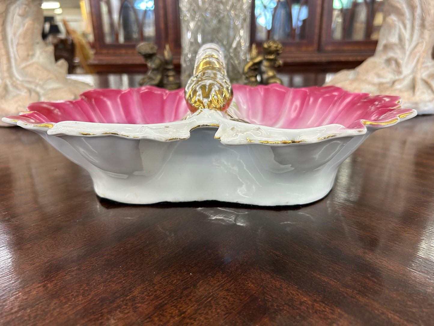 Vintage Hand-Painted Porcelain Lobster Divided Dish