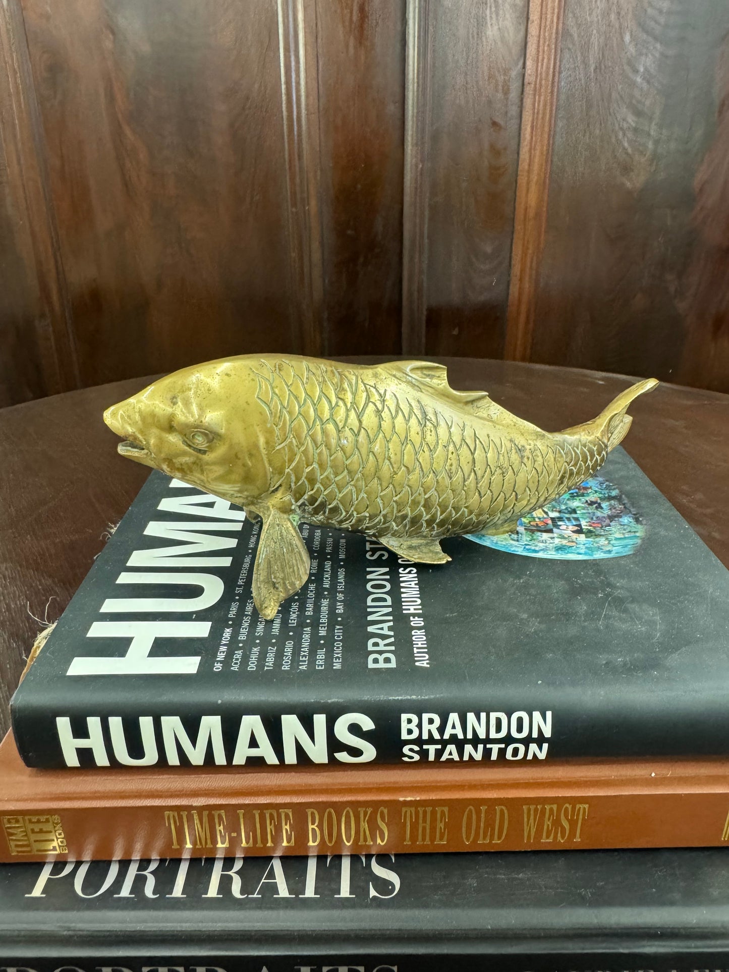 Vintage Brass Koi Fish Figurine