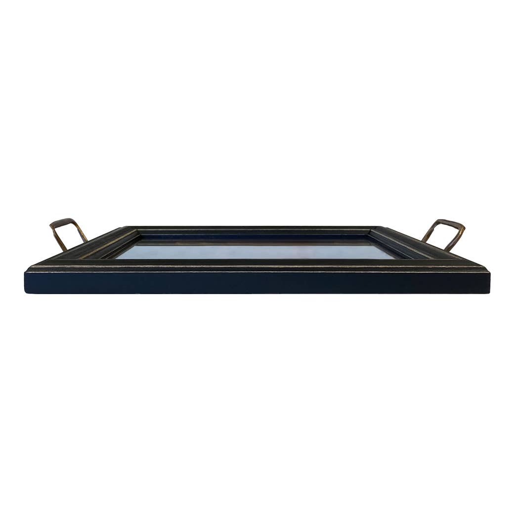 Fox Head Tray with Brass Handles