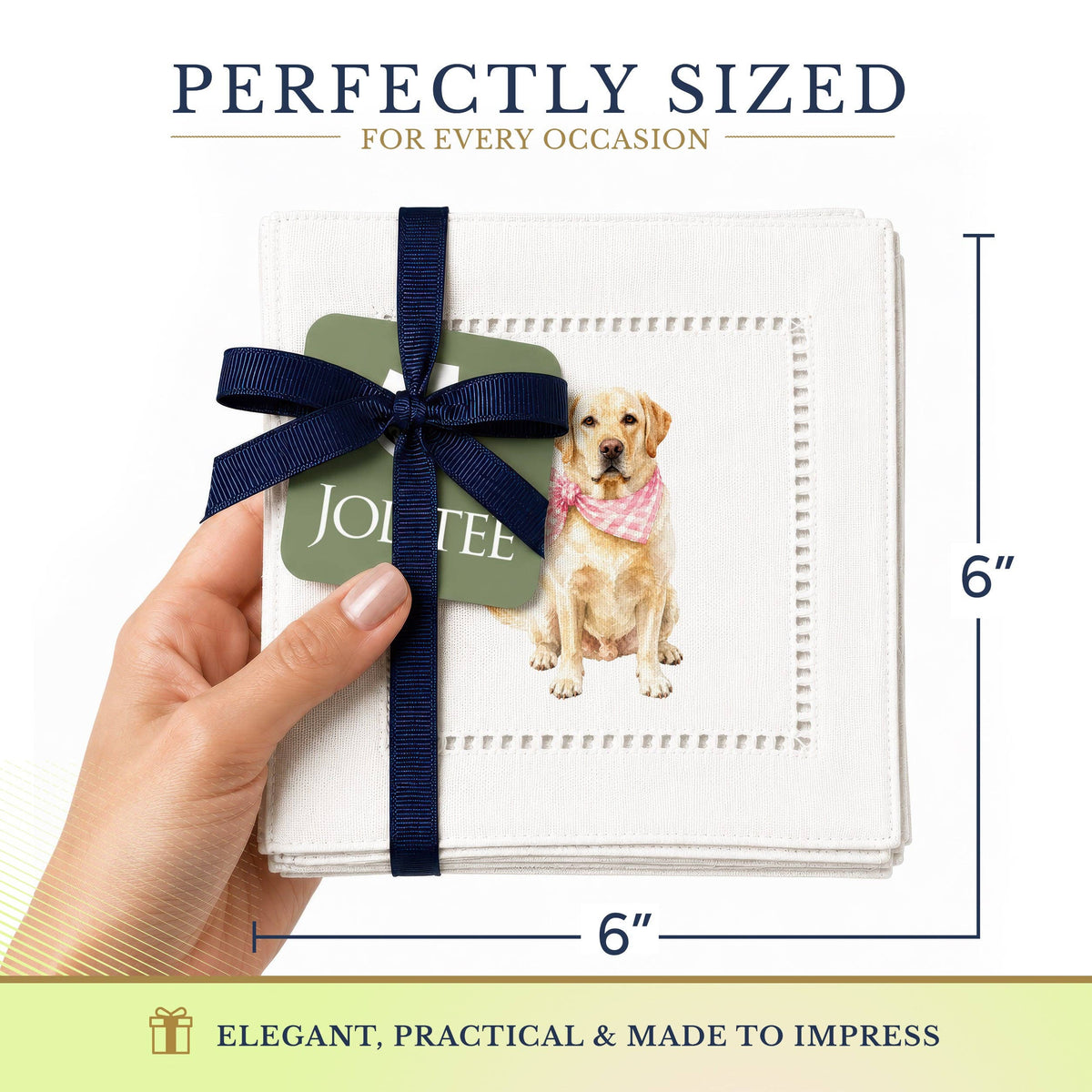 Pet Story Labrador Retriever Hemstitch Napkins