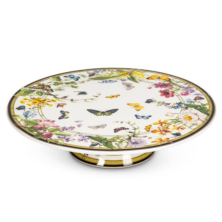 Butterfly Garden Pedestal Cake Stand-10.5"D