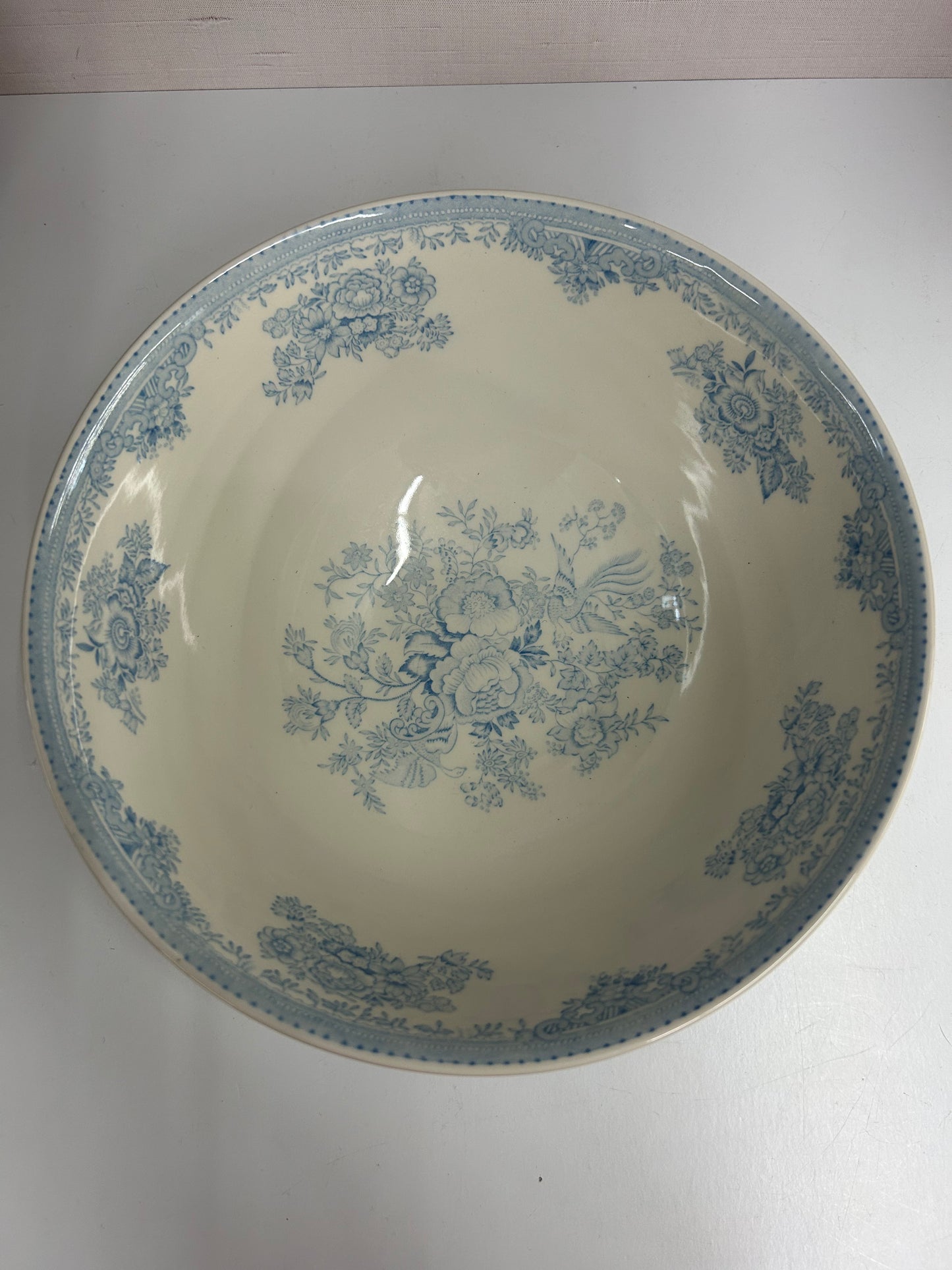 Burleigh “Asiatic Pheasants” Blue Transferware Bowl – Made in England