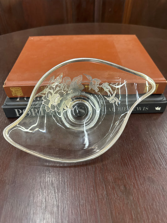 Vintage Sterling Overlay Console Bowl