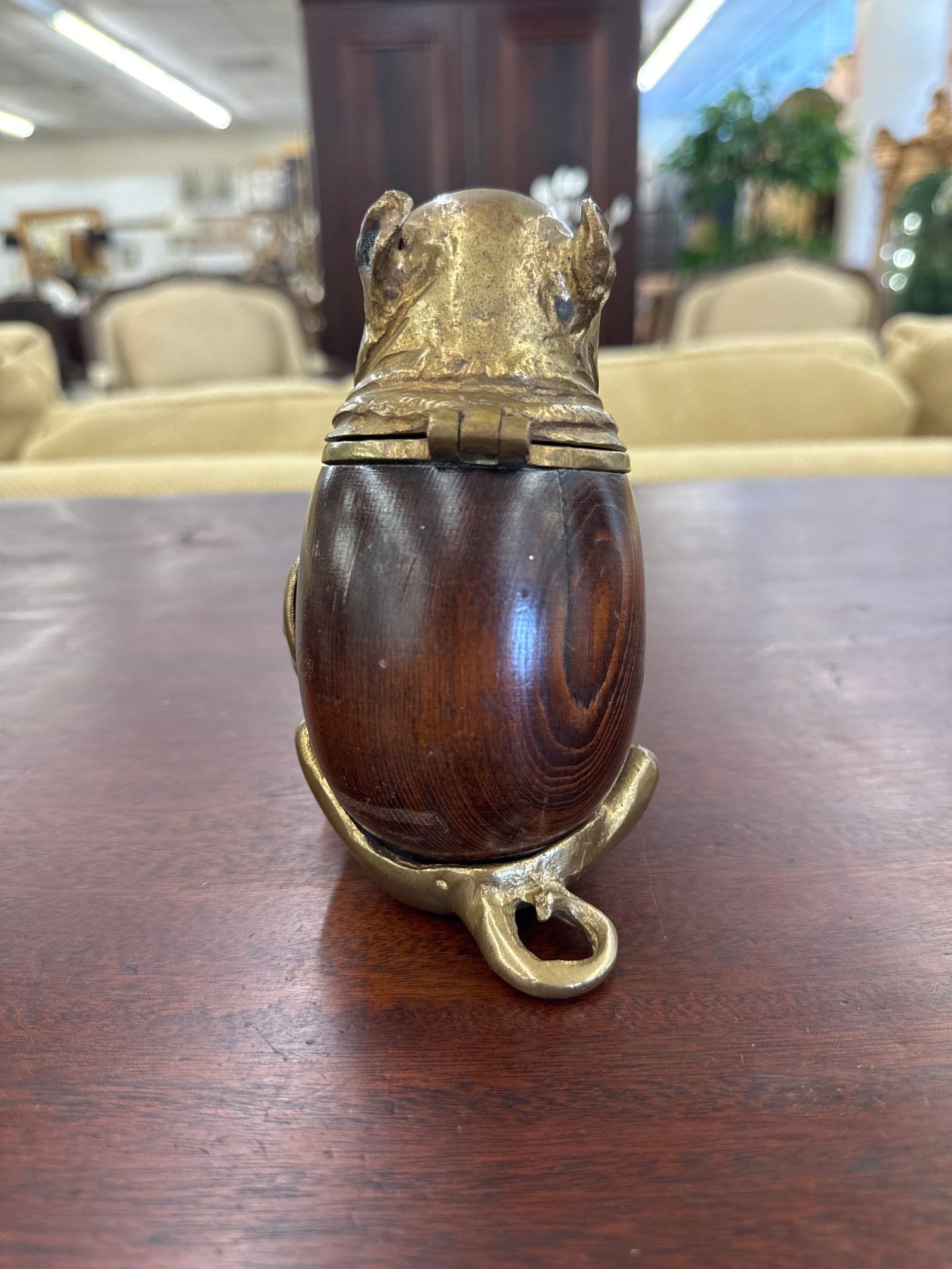 Victorian style bulldog inkwell