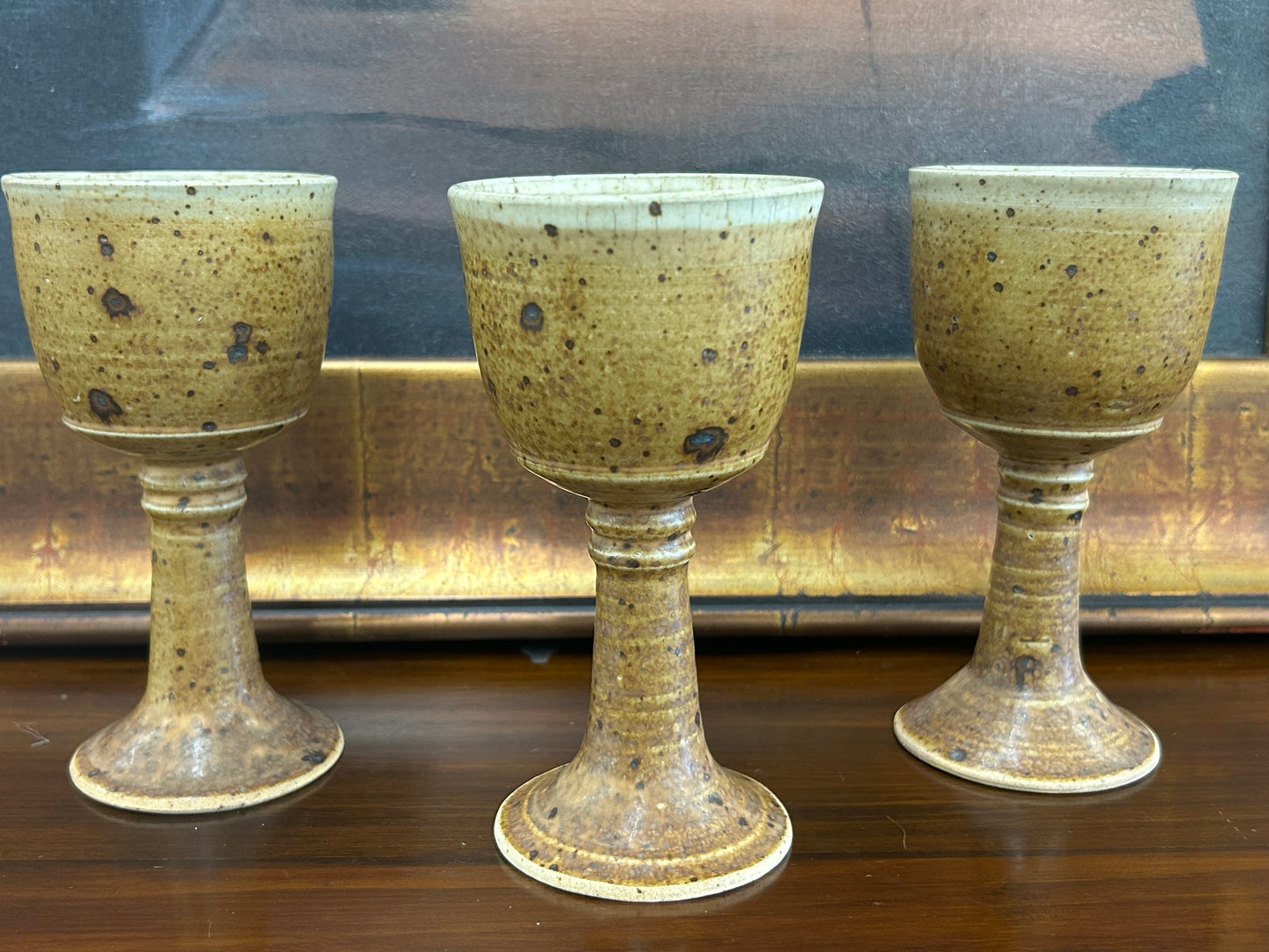 hand-thrown studio pottery goblets