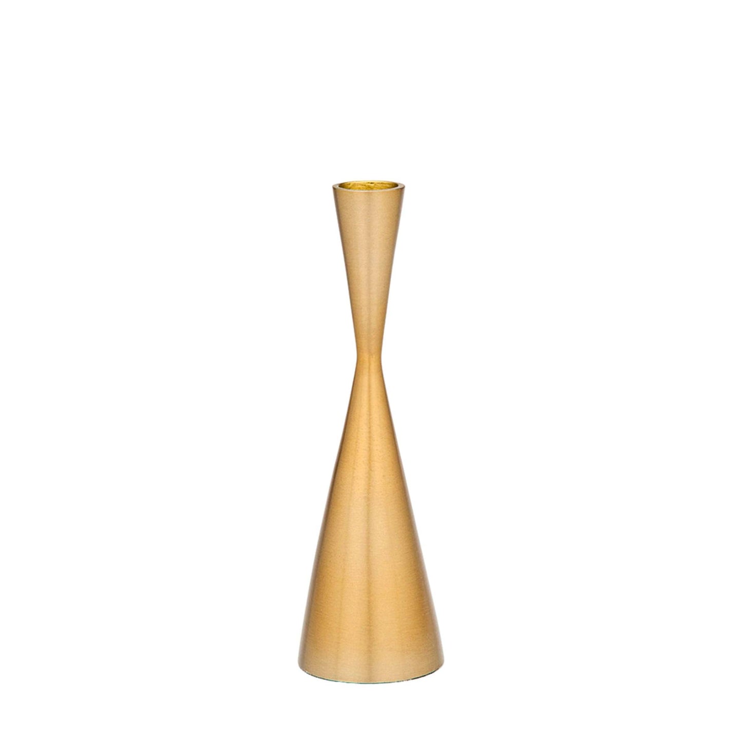 Hourglass Gold Tapered Candlestick