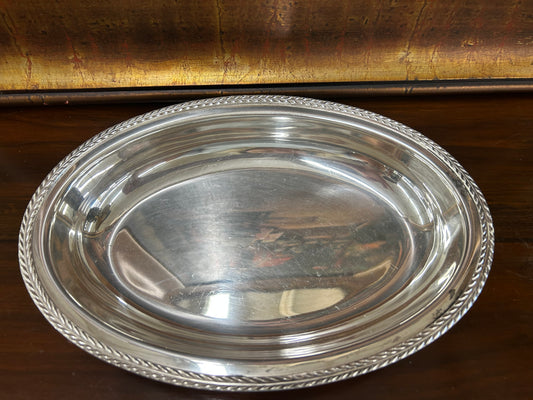 Vintage Silverplate Oval Serving Dish with Handles