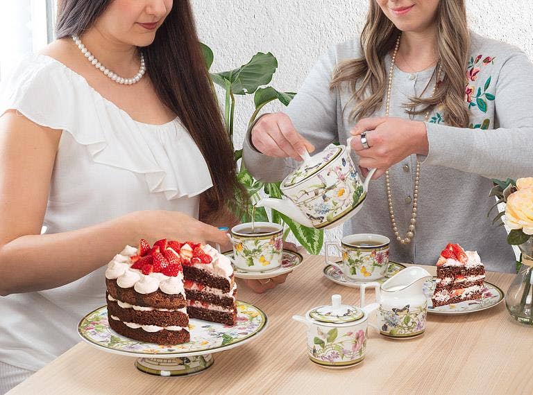 Butterfly Garden Pedestal Cake Stand-10.5"D