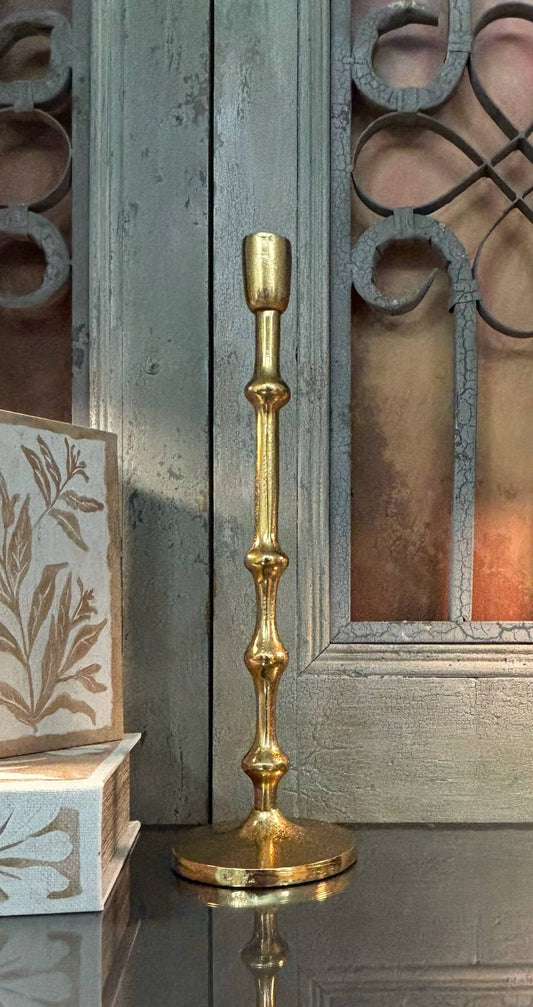 15.5"H GWEN GOLDEN CANDLESTICK