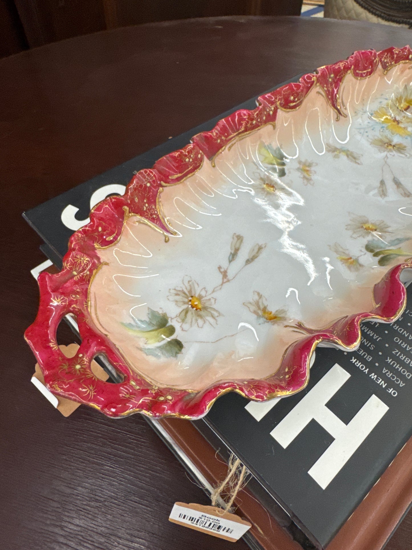 Early 20th Century Cranberry Dish