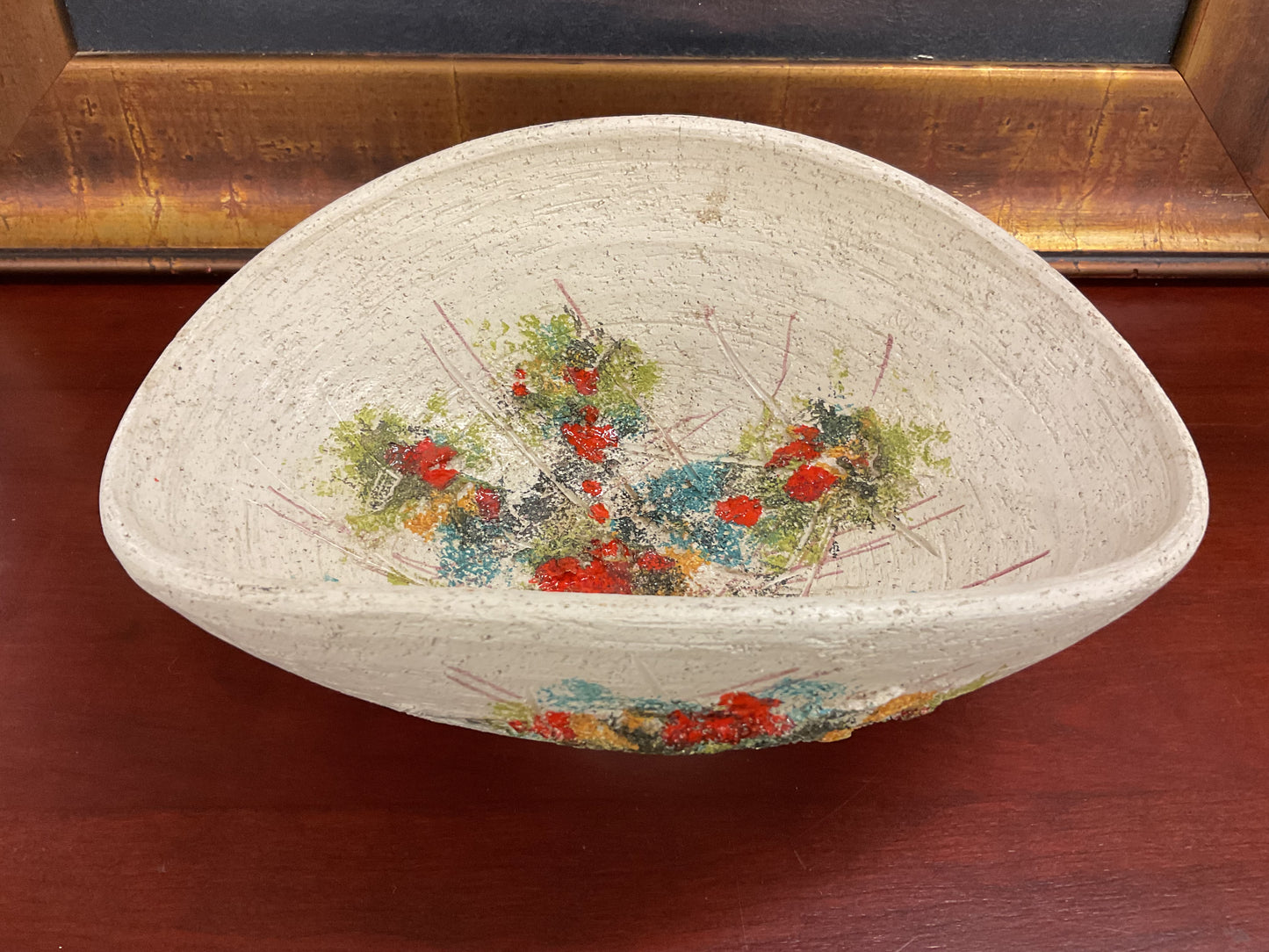 Vintage Mid-Century Atomic Art Pottery Bowl (1953)