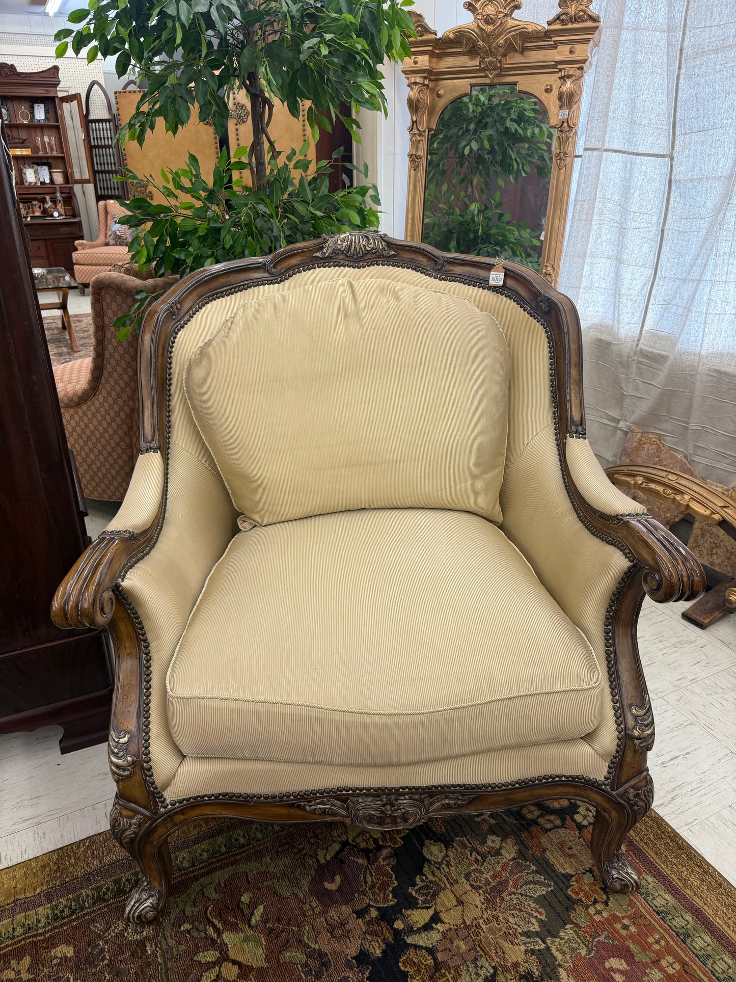 French Louis XV Style Bergère Chair