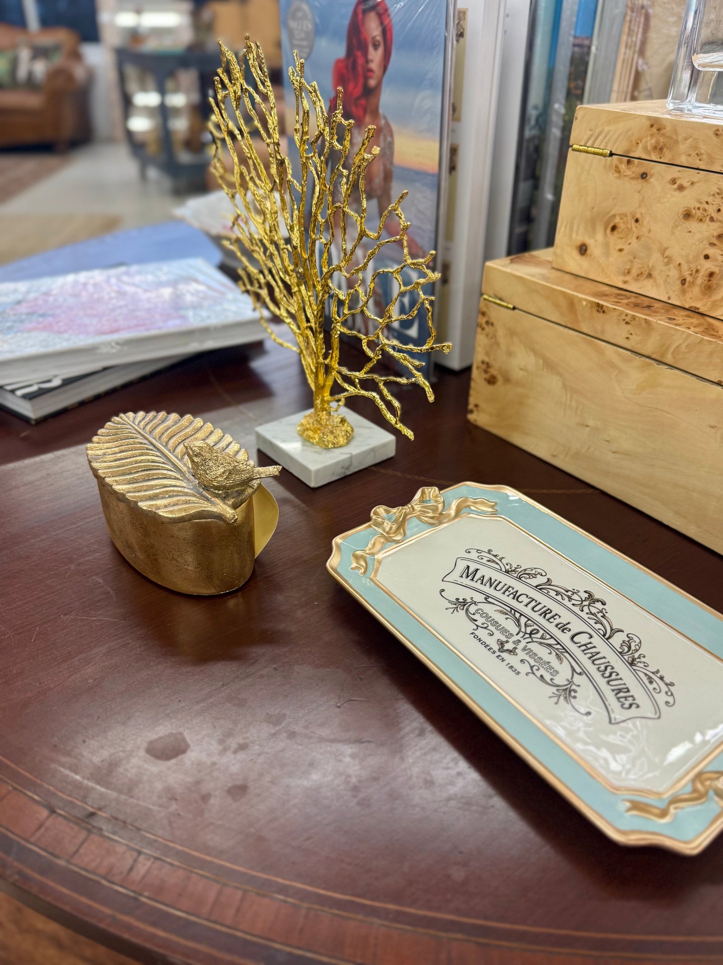 Gilded Trinket Box, Oval