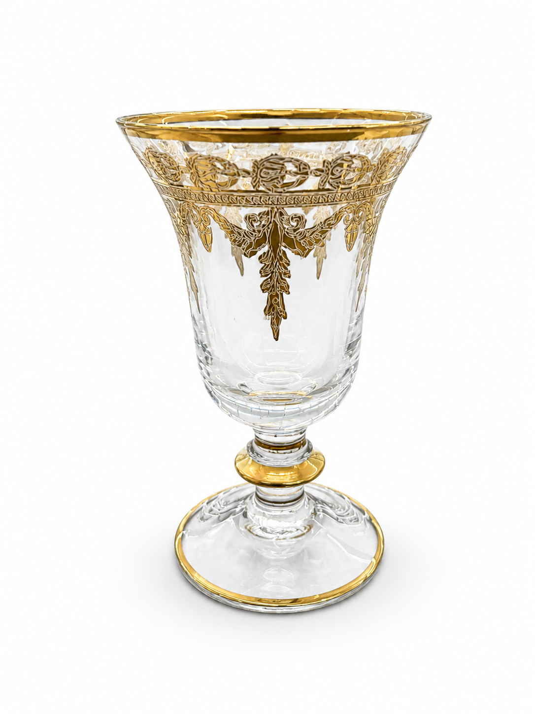 Arte Italica Hand-Blown Italian Gold Encrusted Wine Goblet