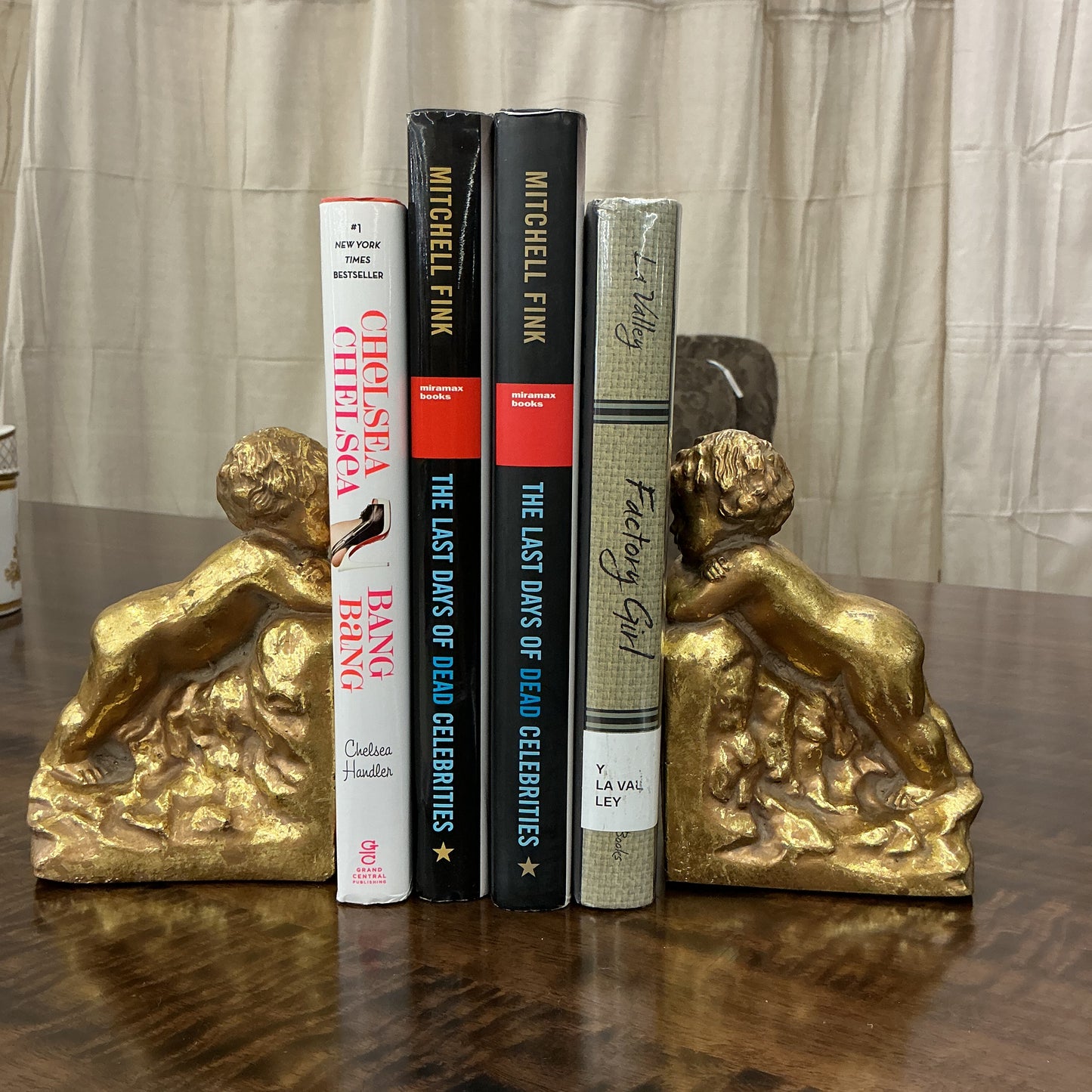 French Style Reclining Cherub Bookends