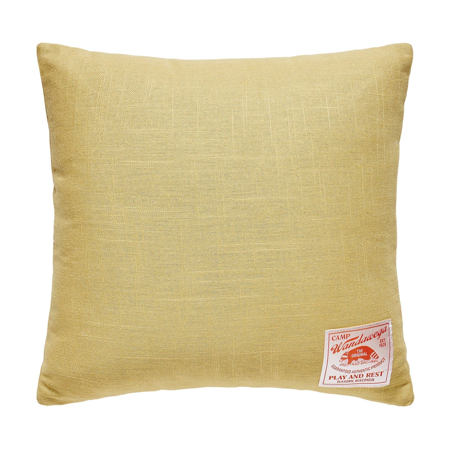 CAMP WANDAWEGA POINTER CHAINSTITCHED PILLOW- Camp W