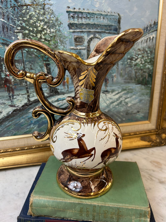 Vintage Belgian ceramic ewer