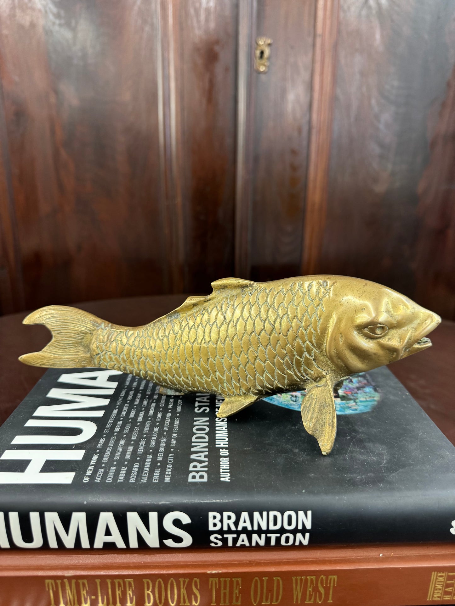 Vintage Brass Koi Fish Figurine