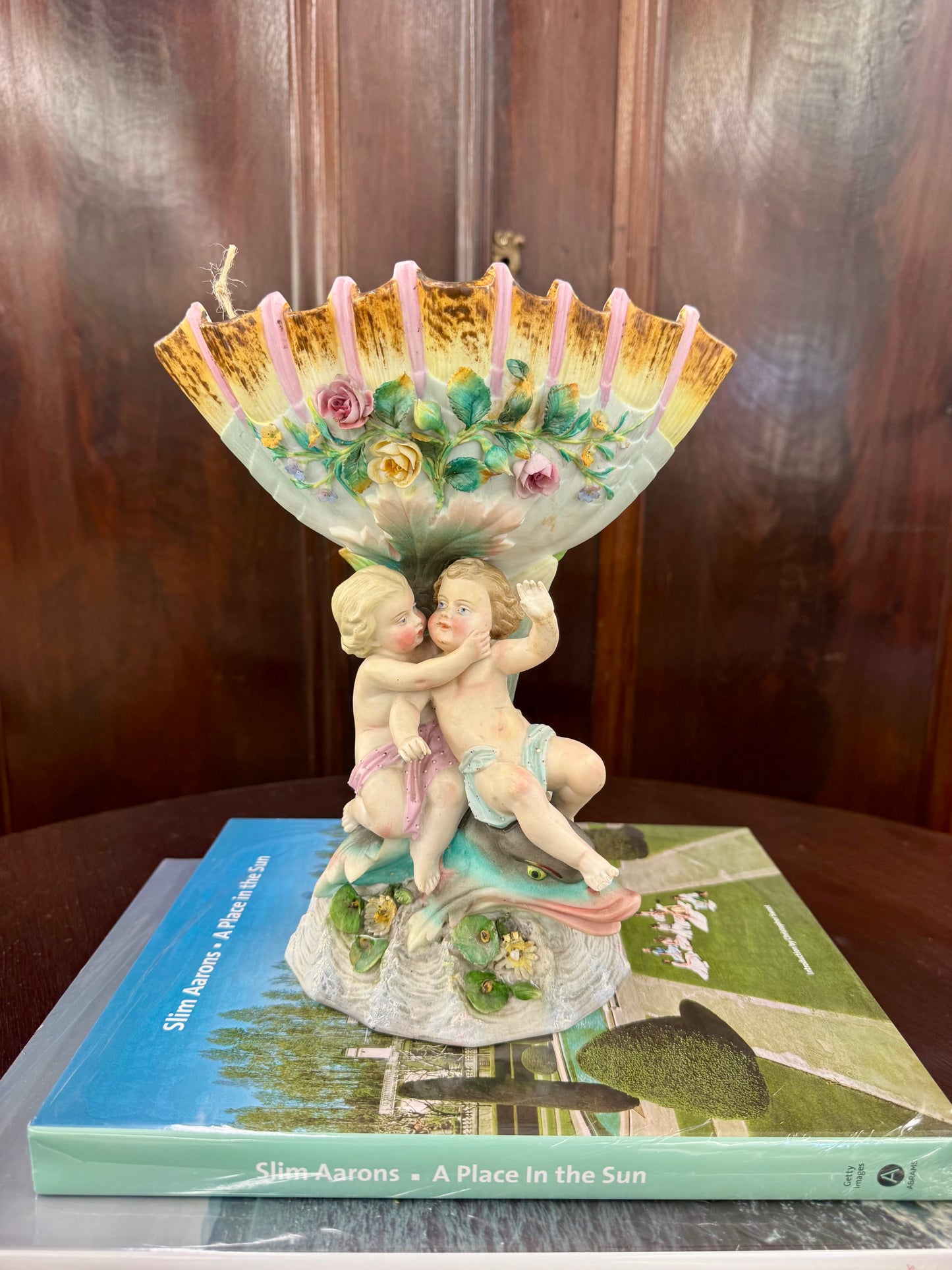 Spectacular antique figural porcelain centerpiece