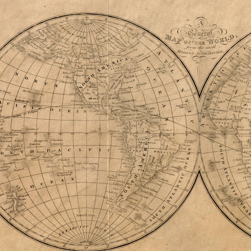 Old World Map Decorative Tray | Home Accents Tabletop Decor