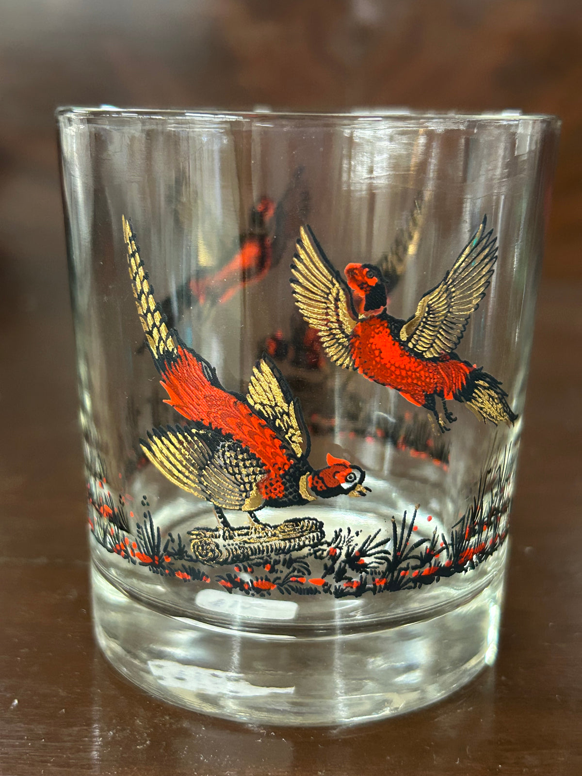 Vintage Pheasant Rocks Glass