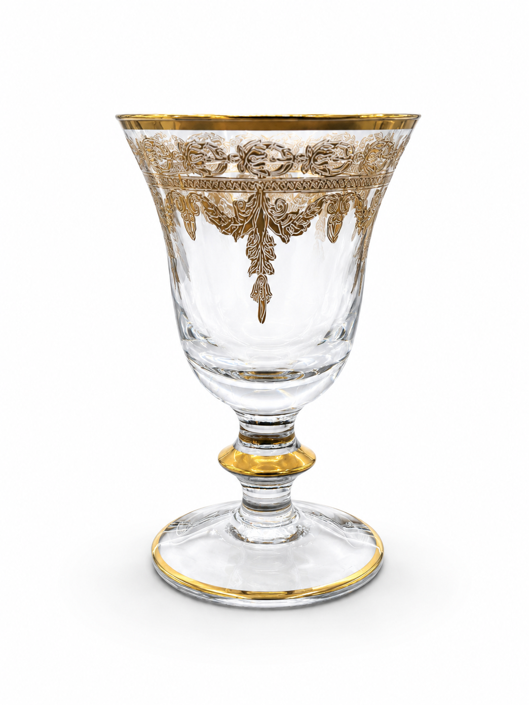 Arte Italica Hand-Blown Italian Gold Encrusted Cordial Goblet