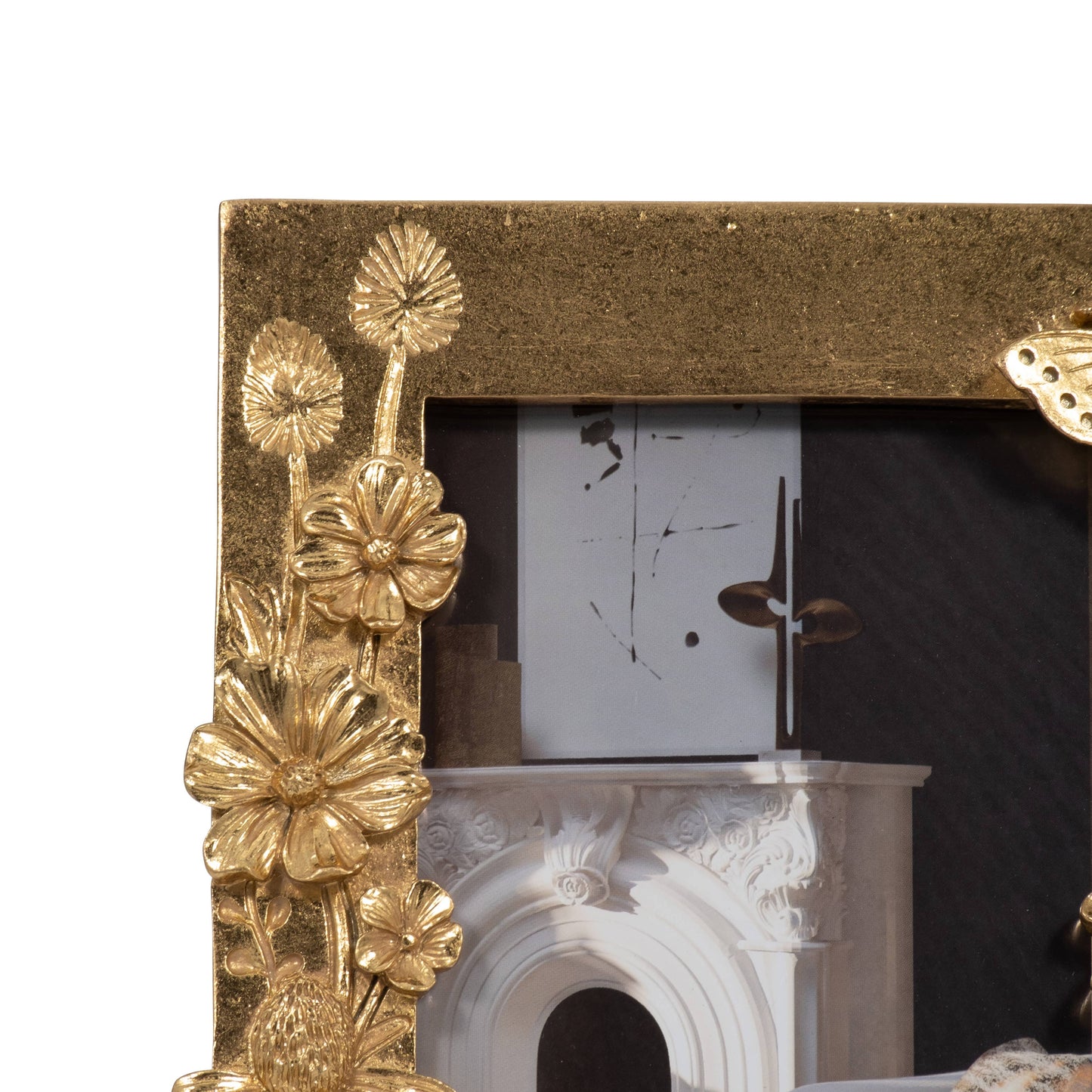 Resin Boho Spring Time Photo Frame - Gold, 4x6 in.