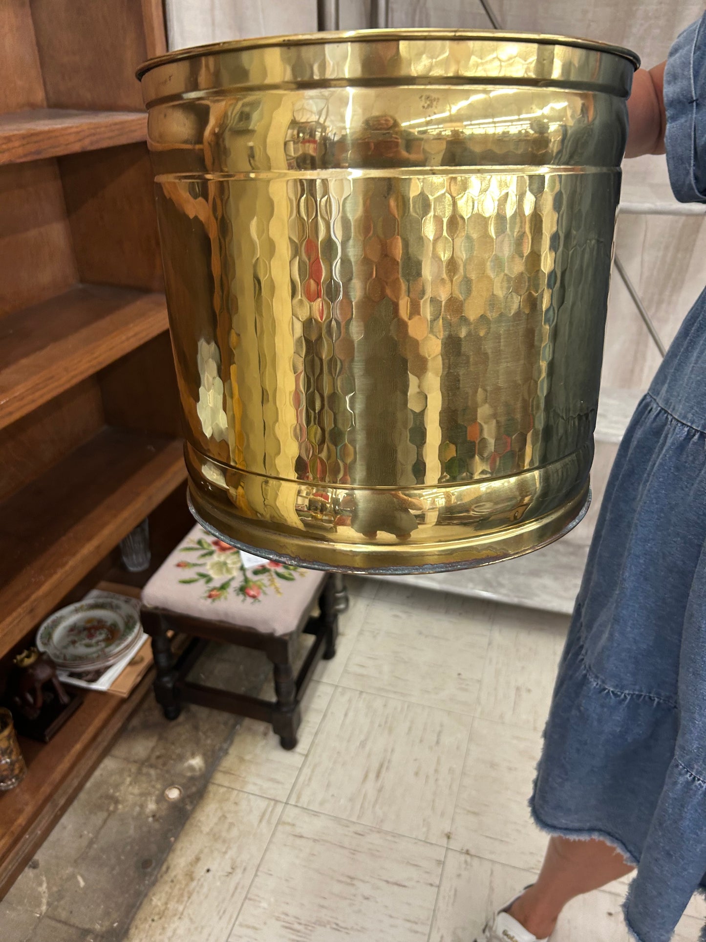 Brass  planter