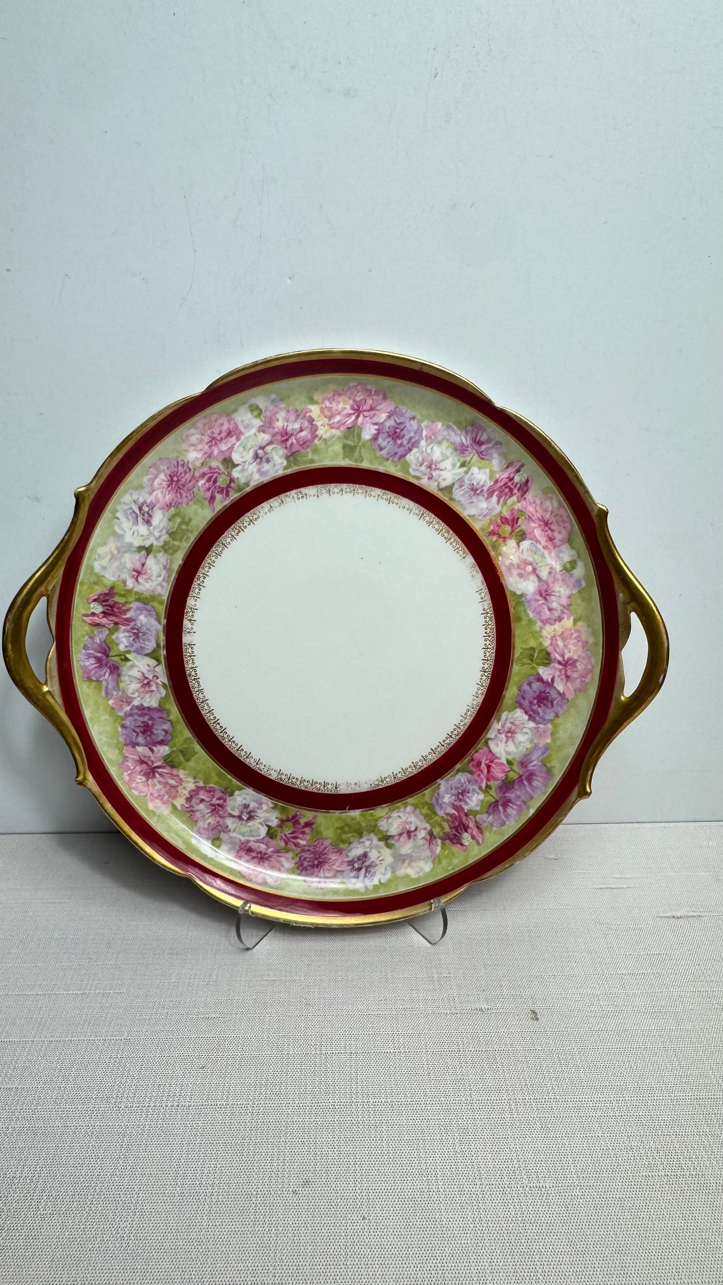 10.5” handled Limoges platter