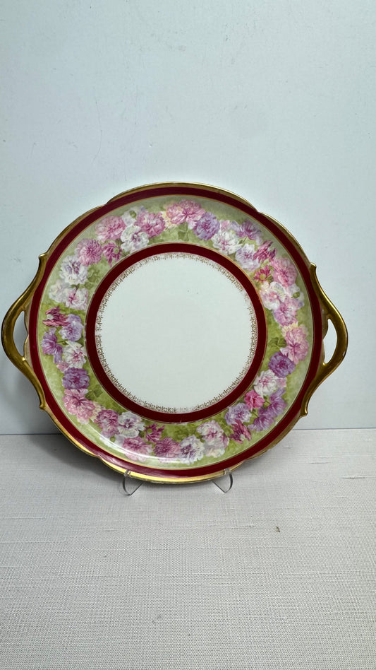 10.5” handled Limoges platter