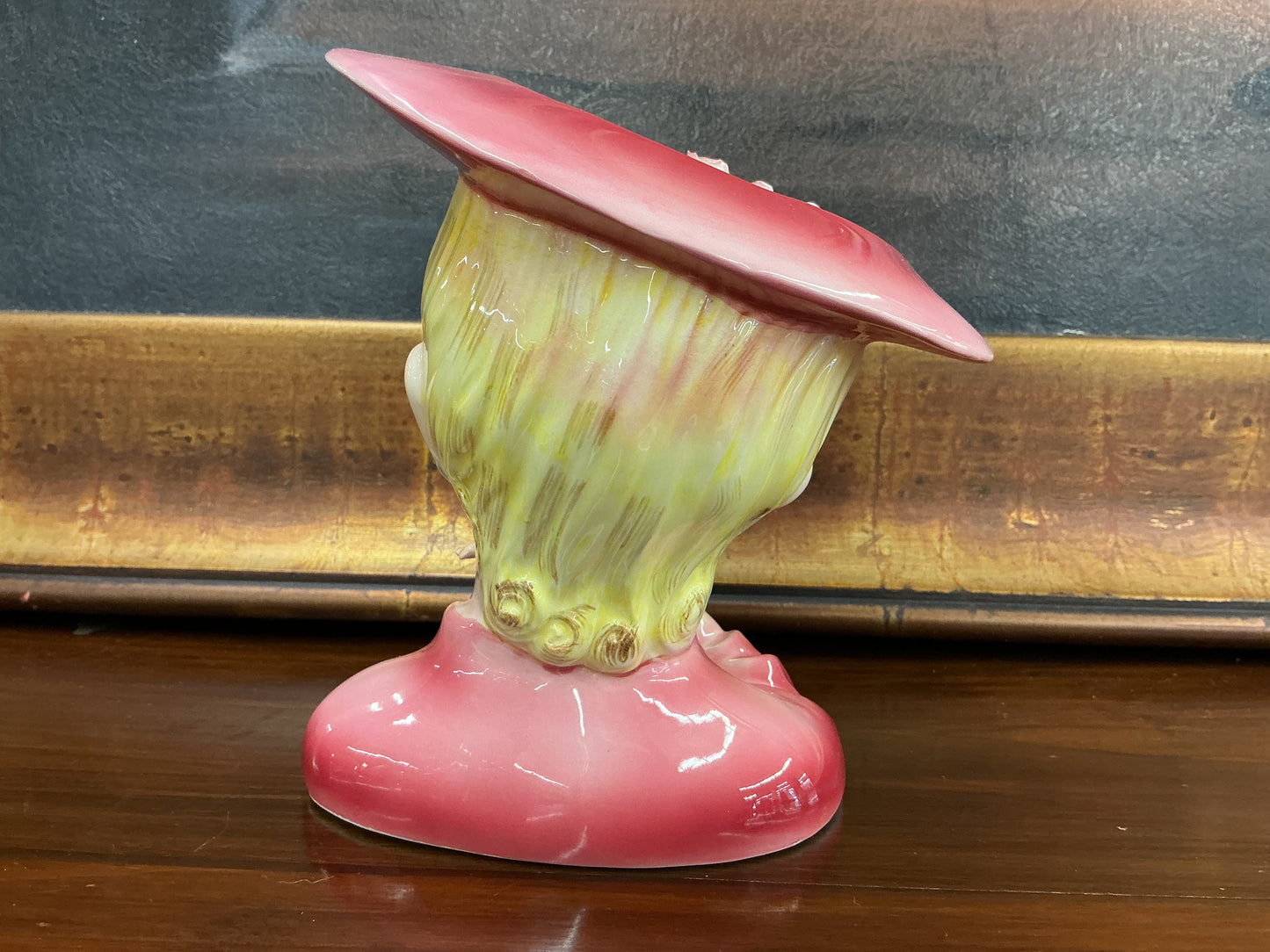 Sweet vintage ceramic lady head planters with all the mid-century charm.
