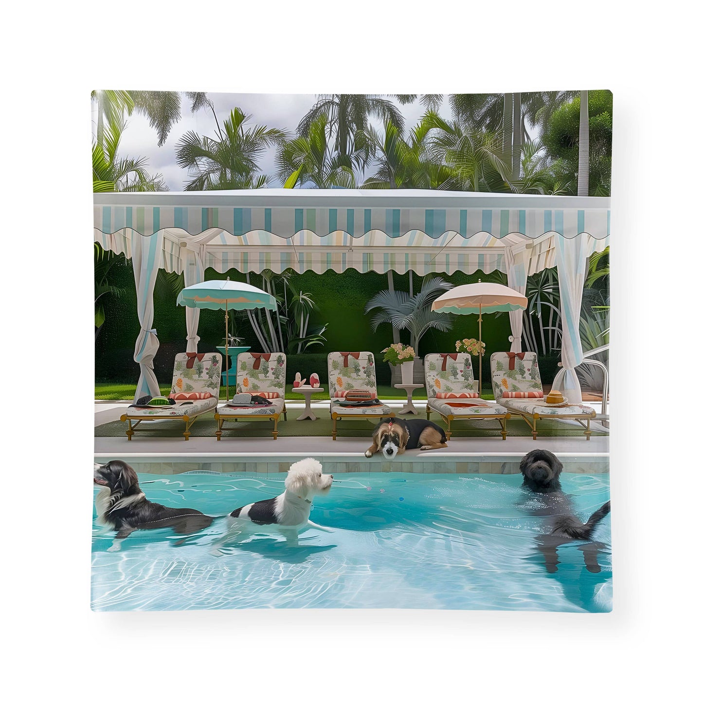 Glass Tray - Pool Dogs