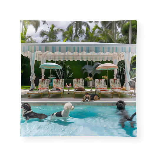 Glass Tray - Pool Dogs