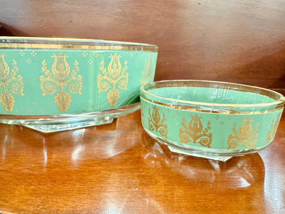 Mid-century modern chip and dip bowls