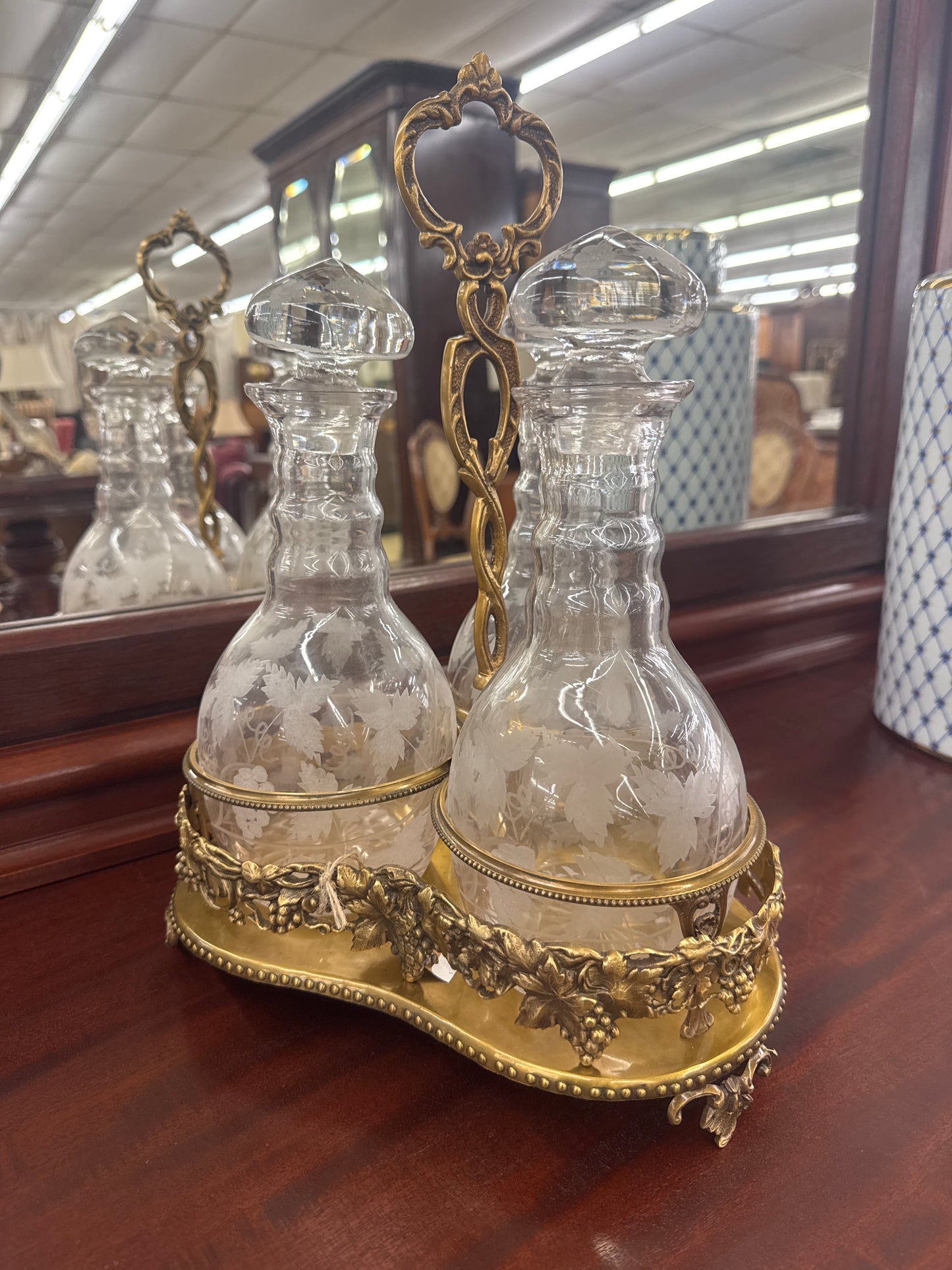 Three Decanter Set Bronze - Goldplate