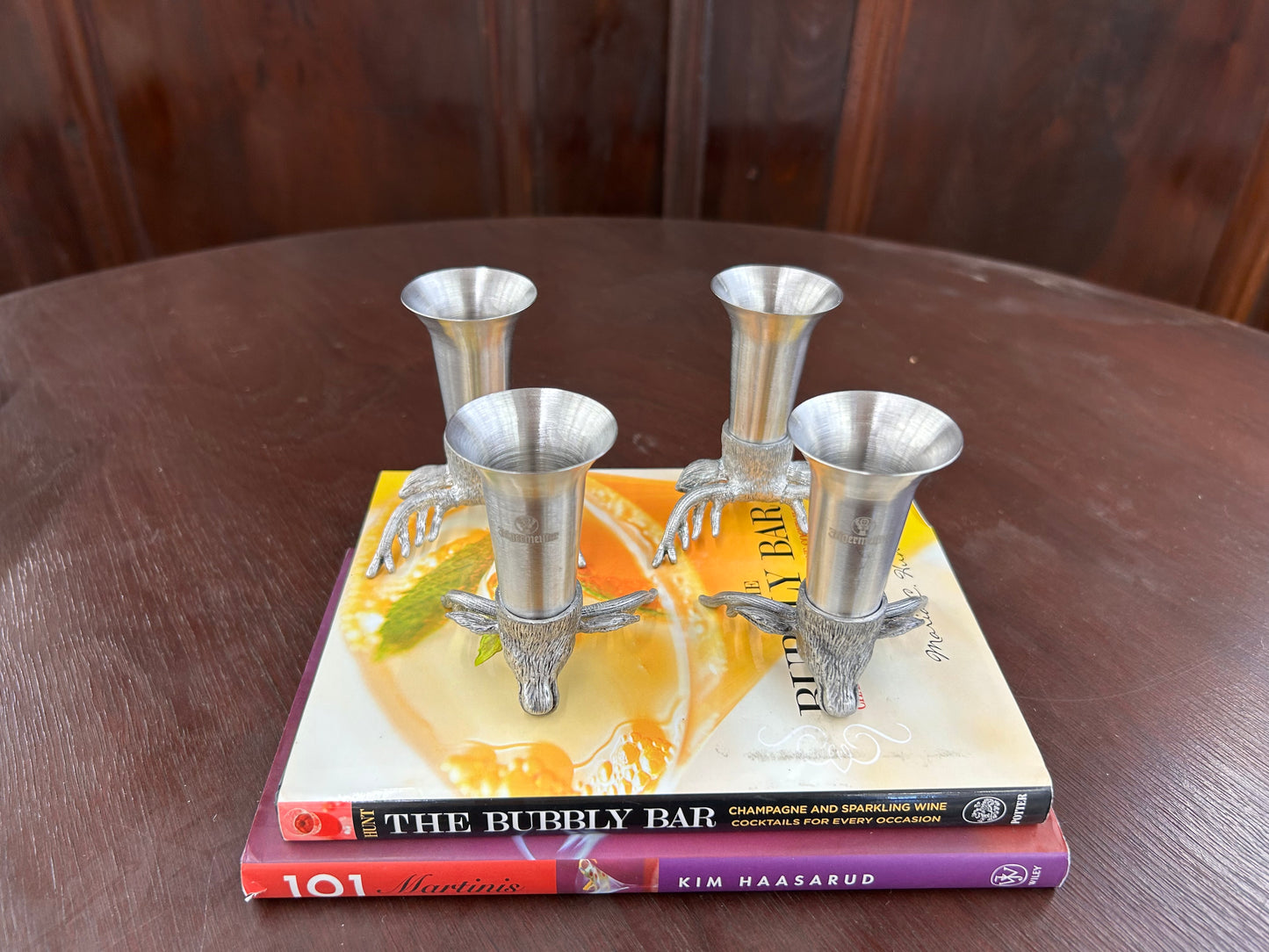 Set of 4 Jägermeister stag head shot glasses