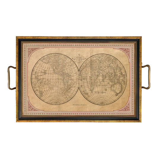 Old World Map Decorative Tray | Home Accents Tabletop Decor