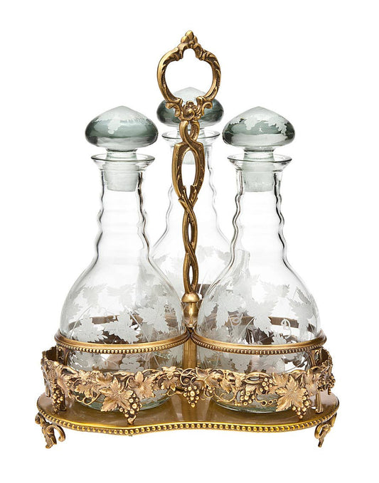Three Decanter Set Bronze - Goldplate
