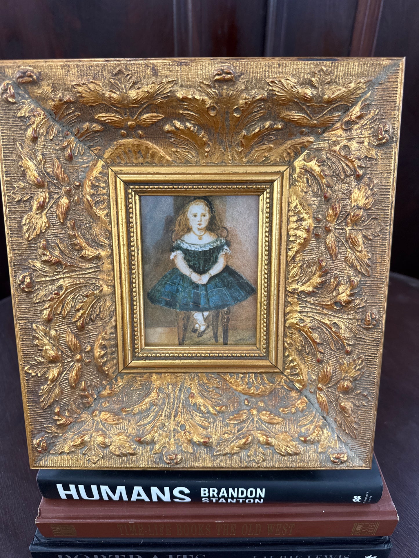 Vintage Ornate Gilt Framed Portrait Print