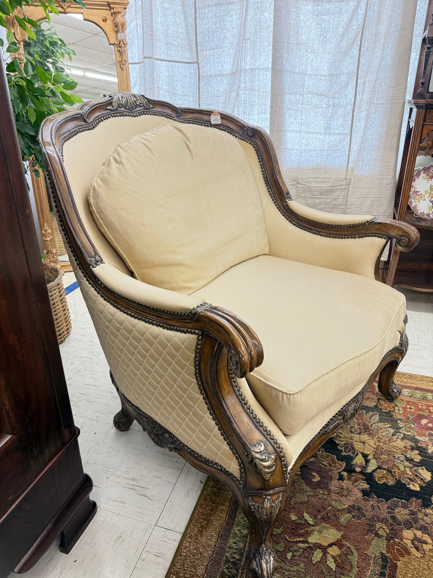 French Louis XV Style Bergère Chair