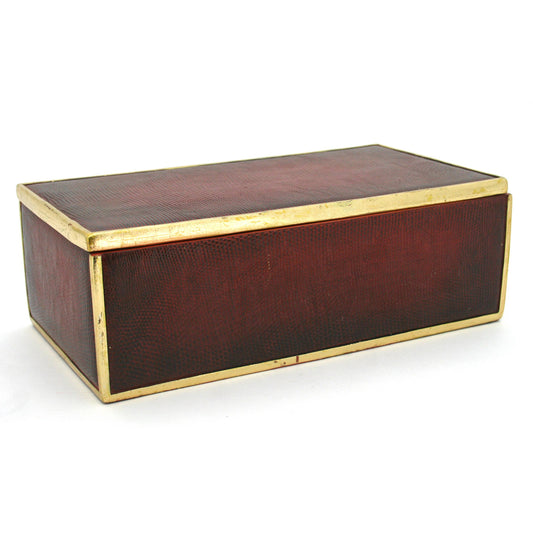Burgundy Lizard Skin Box
