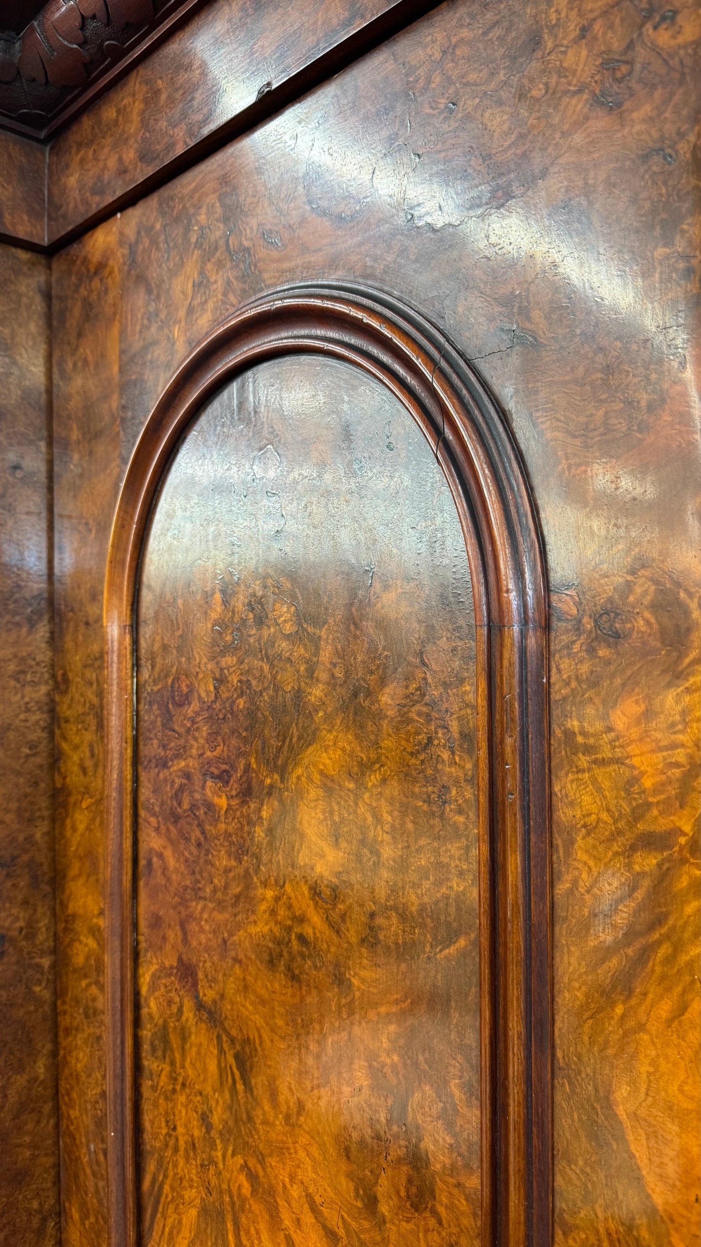 Antique Burl Walnut Armiore