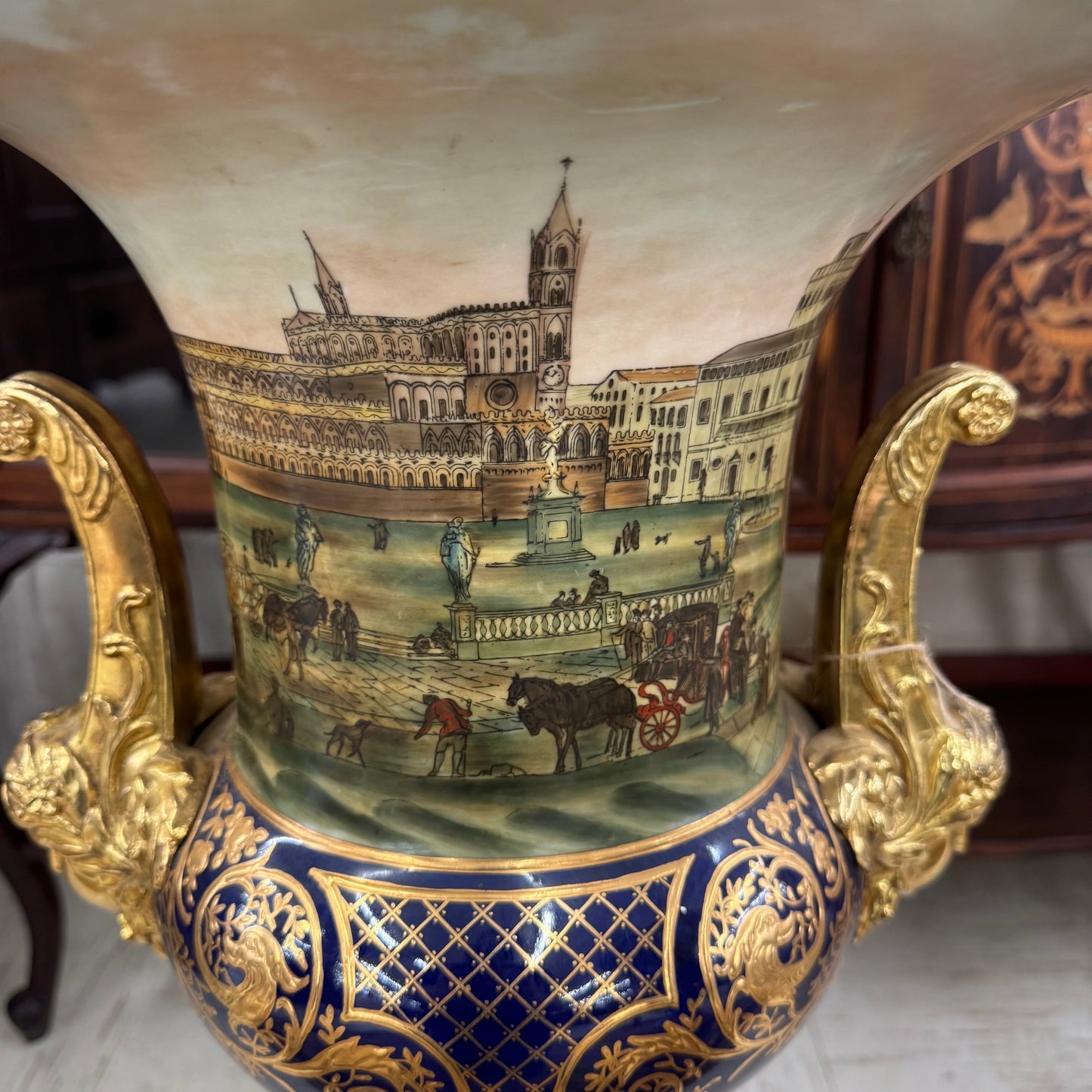 Pair of beautiful porcelain urns
