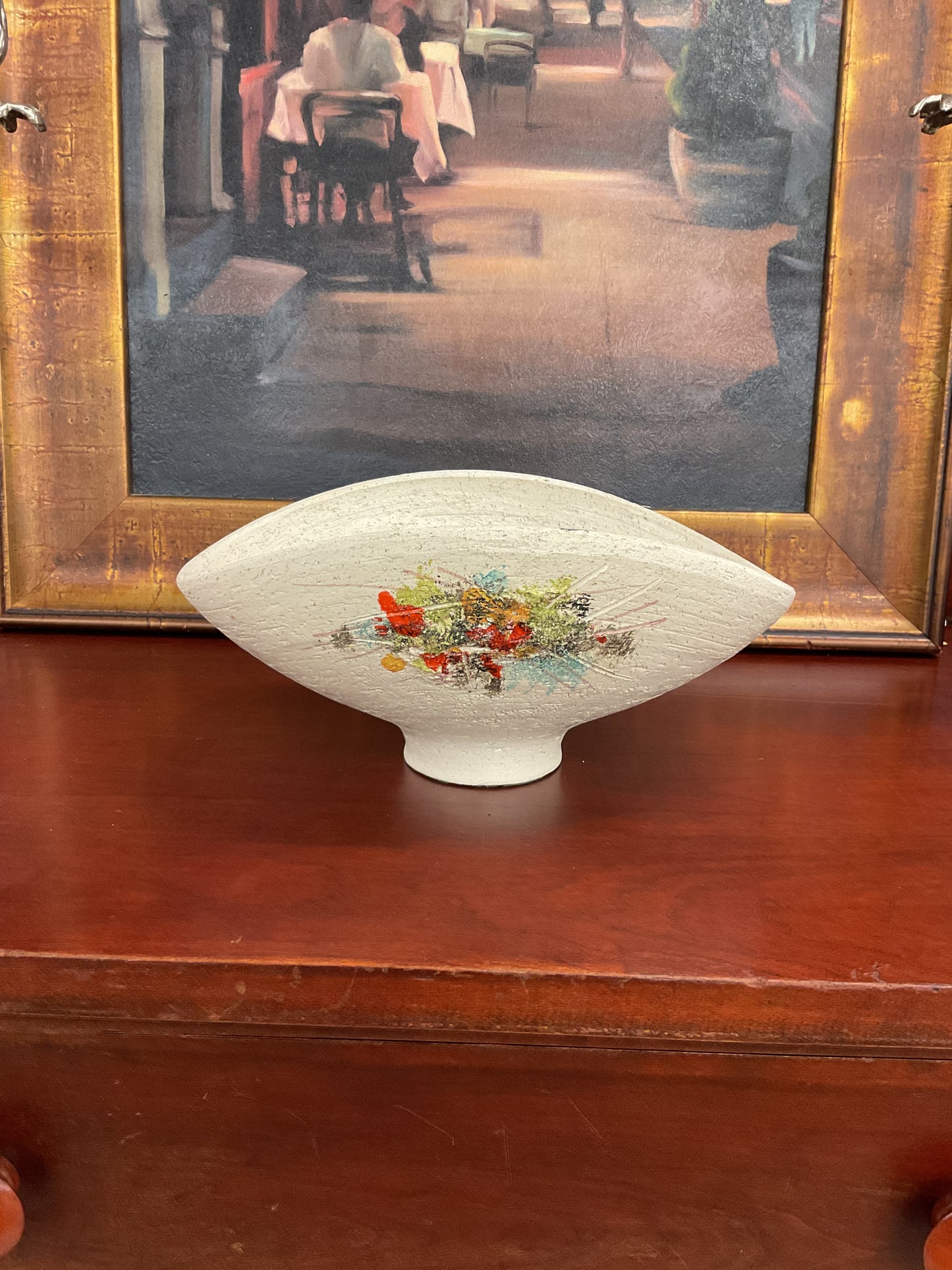 Vintage Mid-Century Atomic Art Pottery Bowl (1953)