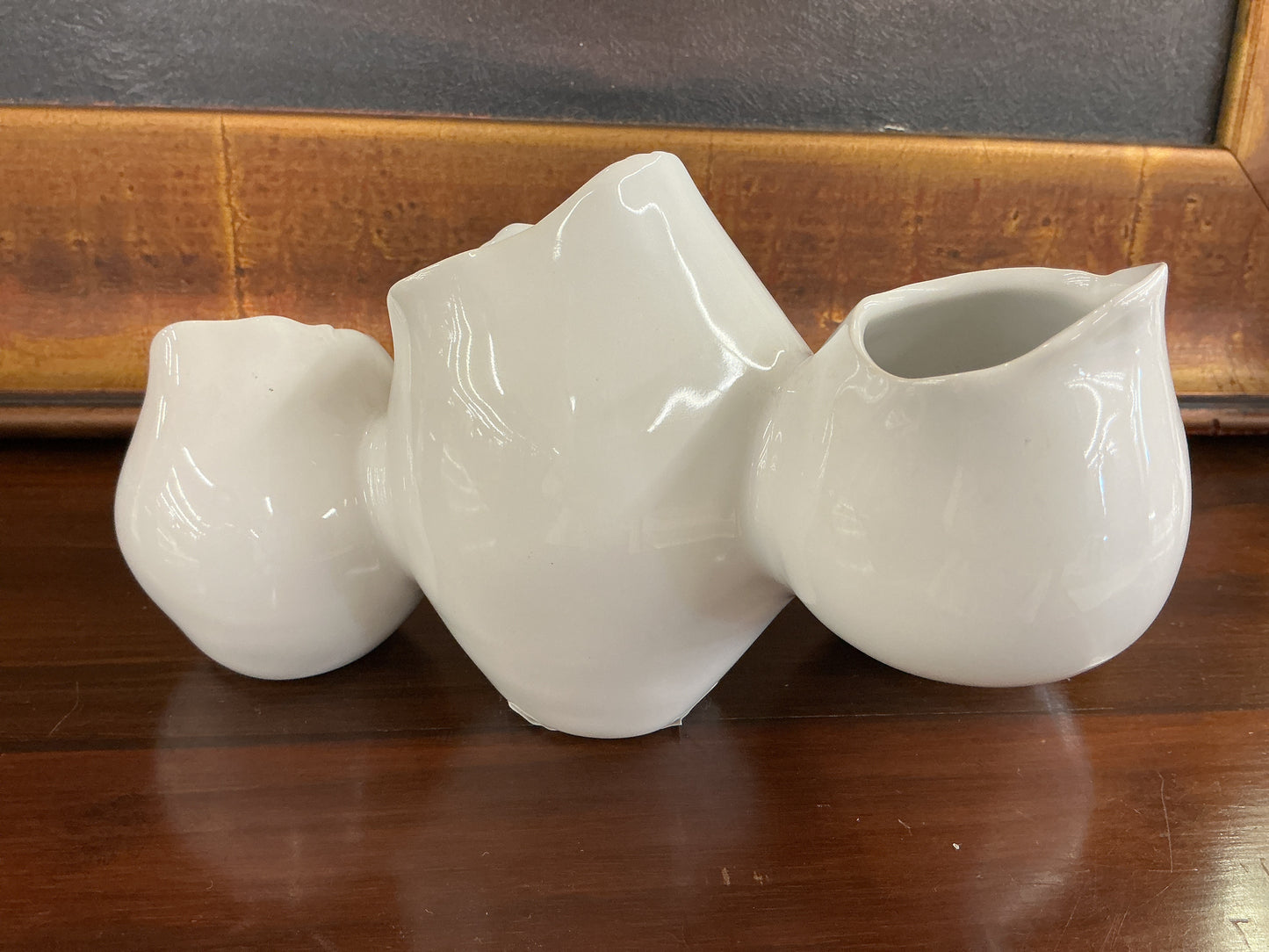 Joss & Main White Ceramic Barancle Sculpture